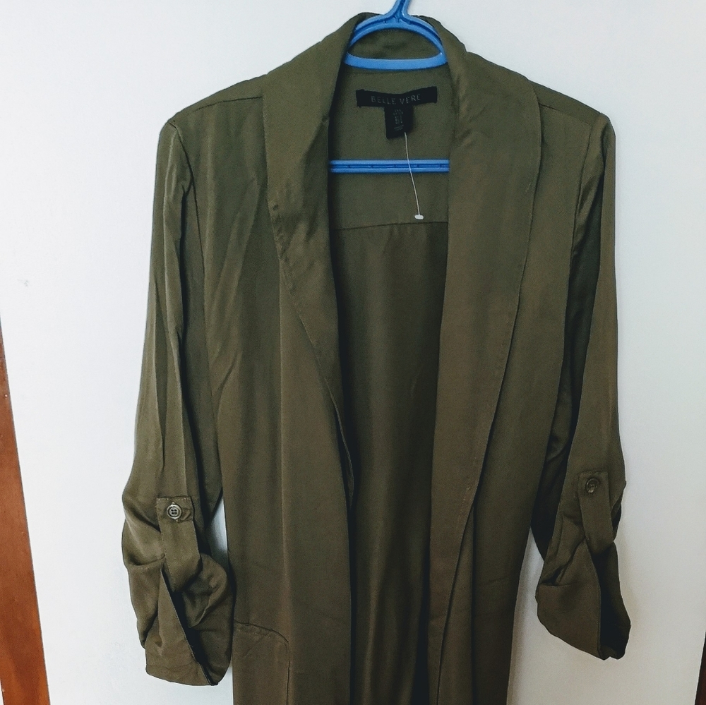 BNW army green long Duster